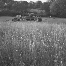 Mr. Short of Alston farm making hay from his flower meadows.